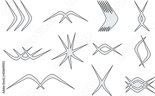 illustration of arrows and symbols 