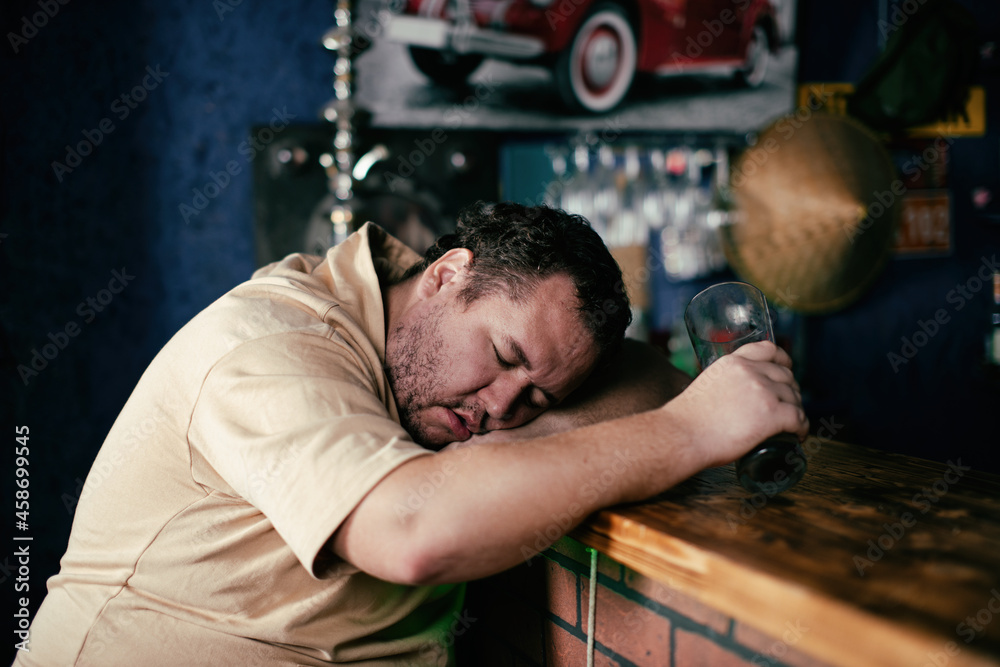 Drunk funny fat man. Alcohol problems. Drunk funny fat man. Alcohol problems.