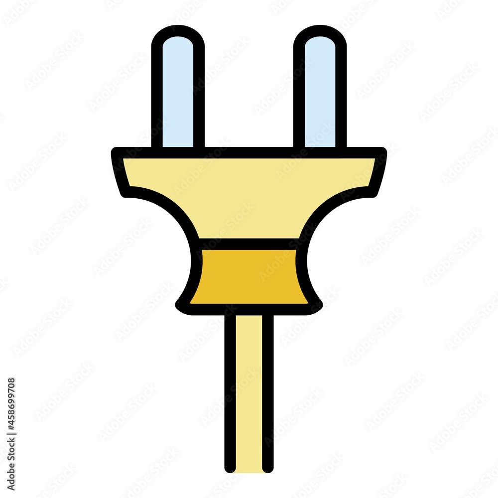 Soviet plug icon. Outline soviet plug vector icon color flat isolated Soviet plug icon. Outline soviet plug vector icon color flat isolated