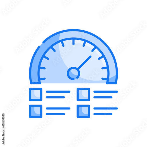 Leading Indicator vector blue colours icon style illustration. EPS 10 file