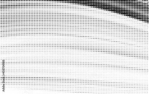 Abstract black halftone dotted strokes background.