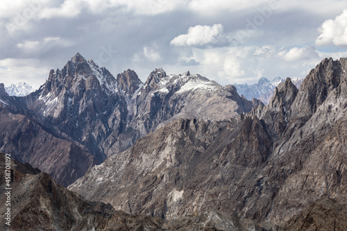 top of Passu cones Karakorum mountains. High quality photo