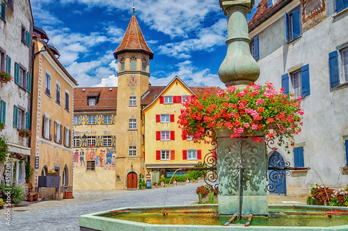 Fotografie Maienfeld in Graubünden am Alpenrhein, Schweiz