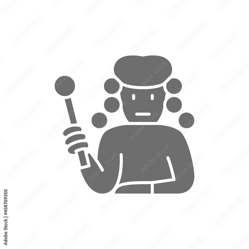 Judge grey icon. Isolated on white background Judge grey icon. Isolated on white background