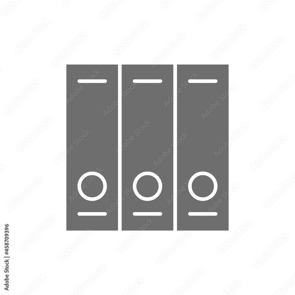 File folders grey icon. Isolated on white background File folders grey icon. Isolated on white background