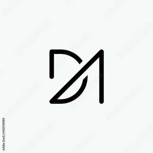 DA Initial Logogram: Vector Logotype Design Concept for a Striking Brand Identity