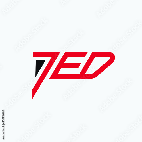 JED logo design, meticulously crafted as a vector concept for a striking initial logogram and logotype. The design embodies sophistication and dynamism, featuring bold lines and a well-balanced.