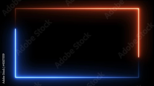 Wallpaper Mural Abstract seamless background blue-orange spectrum looped animation of fluorescent ultraviolet light 4k glowing line.
 Torontodigital.ca