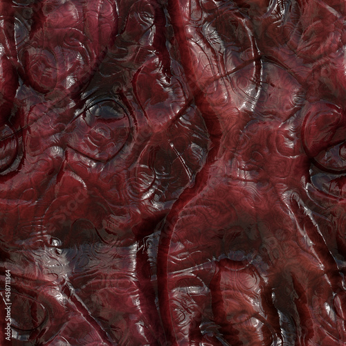 Bloody moist flesh wound organic seamless tile pattern 3D illustration