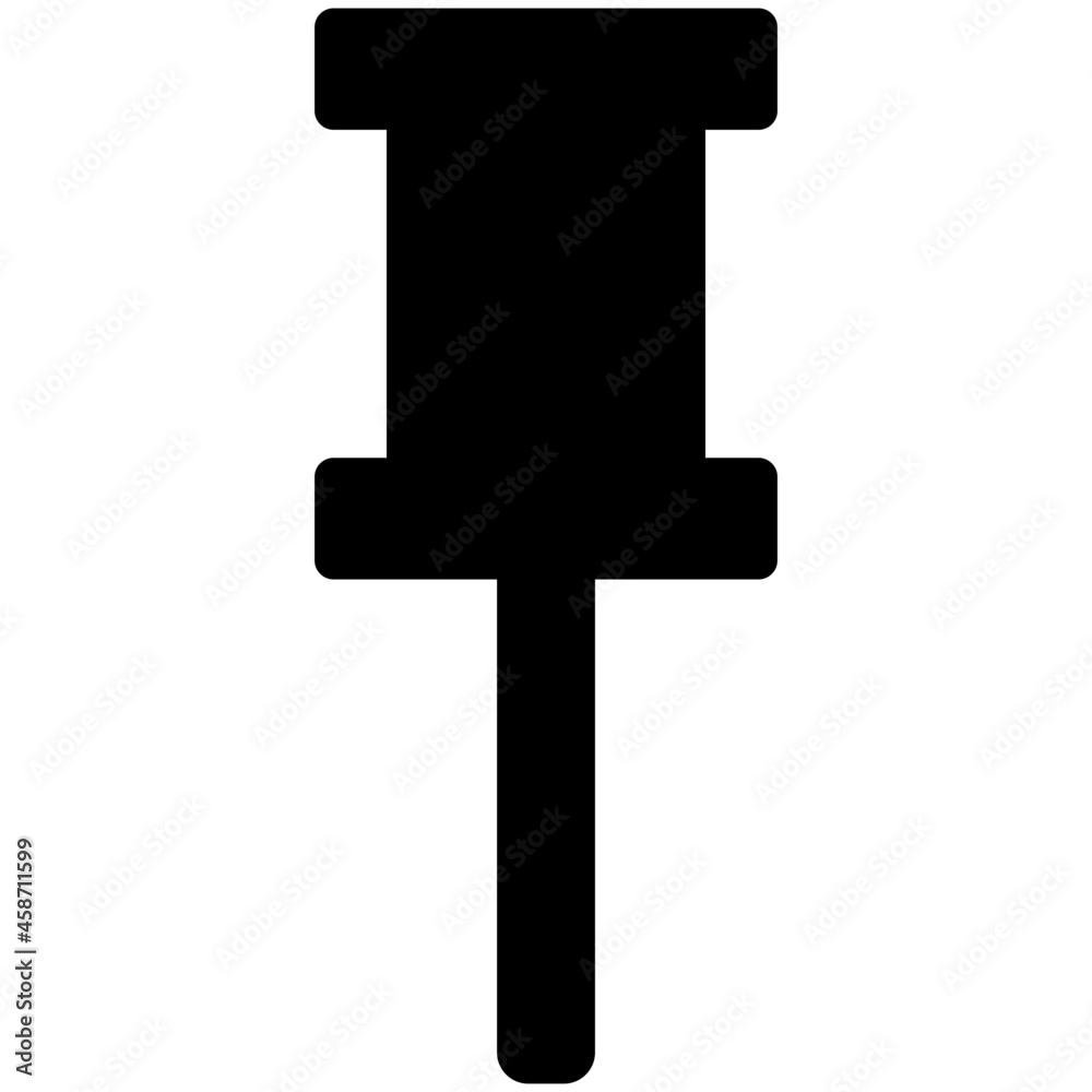 illustration vector icon of push pin illustration vector icon of push pin