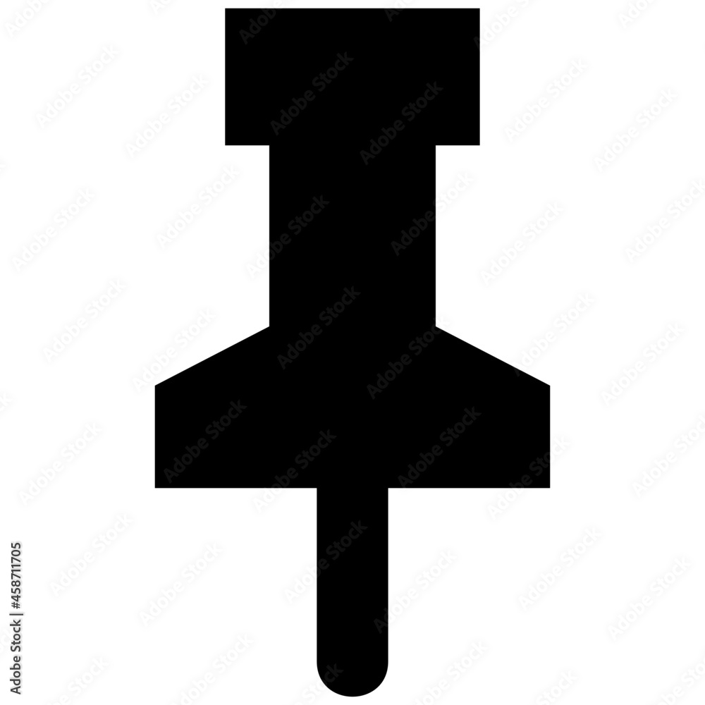 illustration vector icon of push pin illustration vector icon of push pin