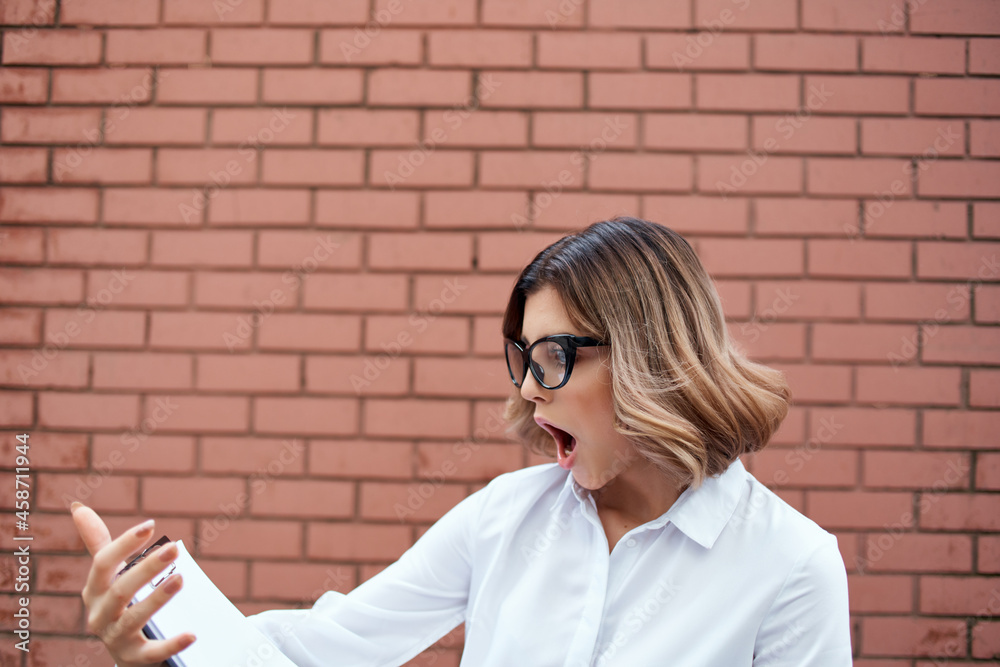 woman in suit outside official job success work light background woman in suit outside official job success work light background
