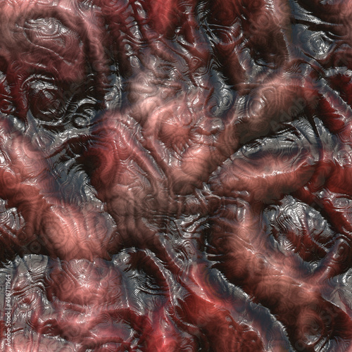 Disgusting horror seamless tile of organic intestine guts texture 3D illustration
