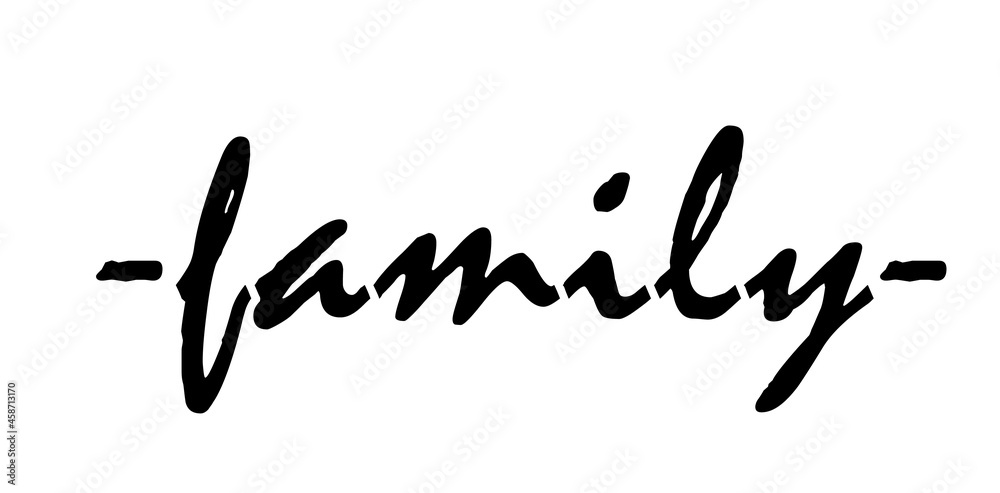 Word family close up design Word family close up design