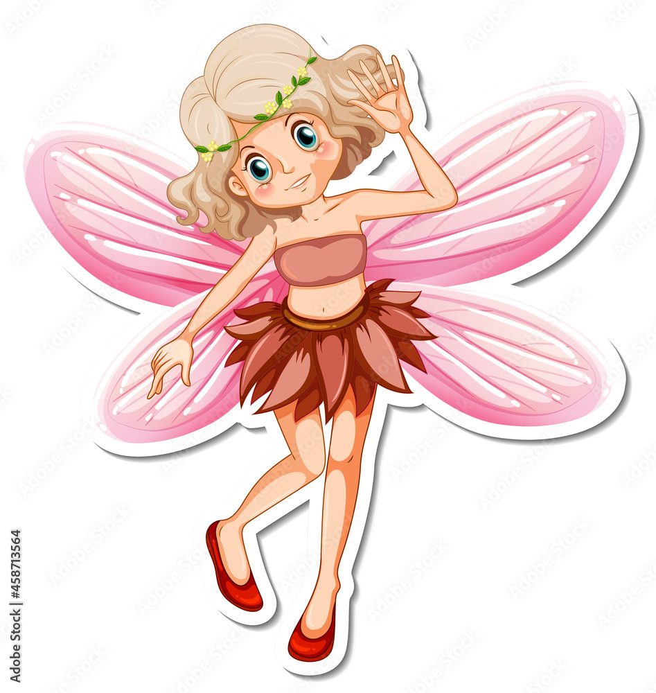 Beautiful fairy cartoon character sticker Beautiful fairy cartoon character sticker