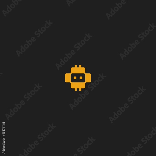 abstract crypto robot vector