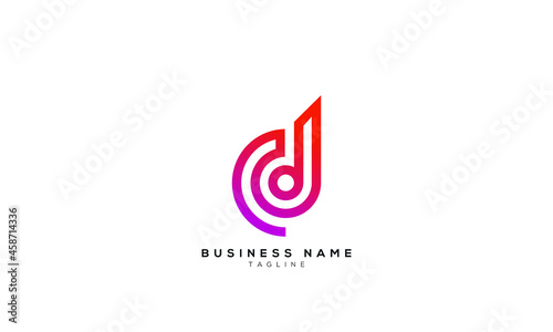 DC CD initials monogram letter text alphabet logo design