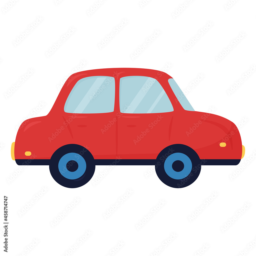 kids toy cute car isolated vector illustration