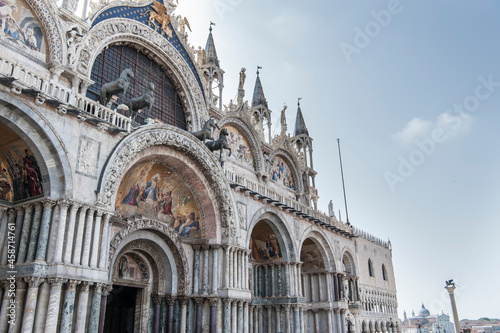 Detail of the facade of the Basilica of San Marco in Venice  © giamplume