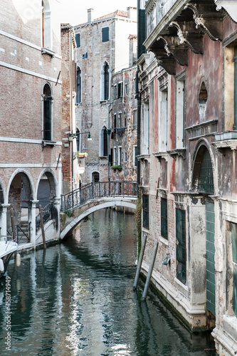 Characteristic bridge over one of the Venetian canals 