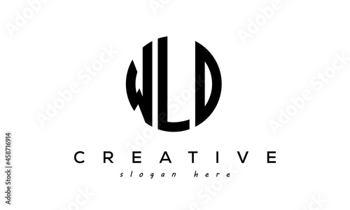 Letter WLO creative circle logo design vector