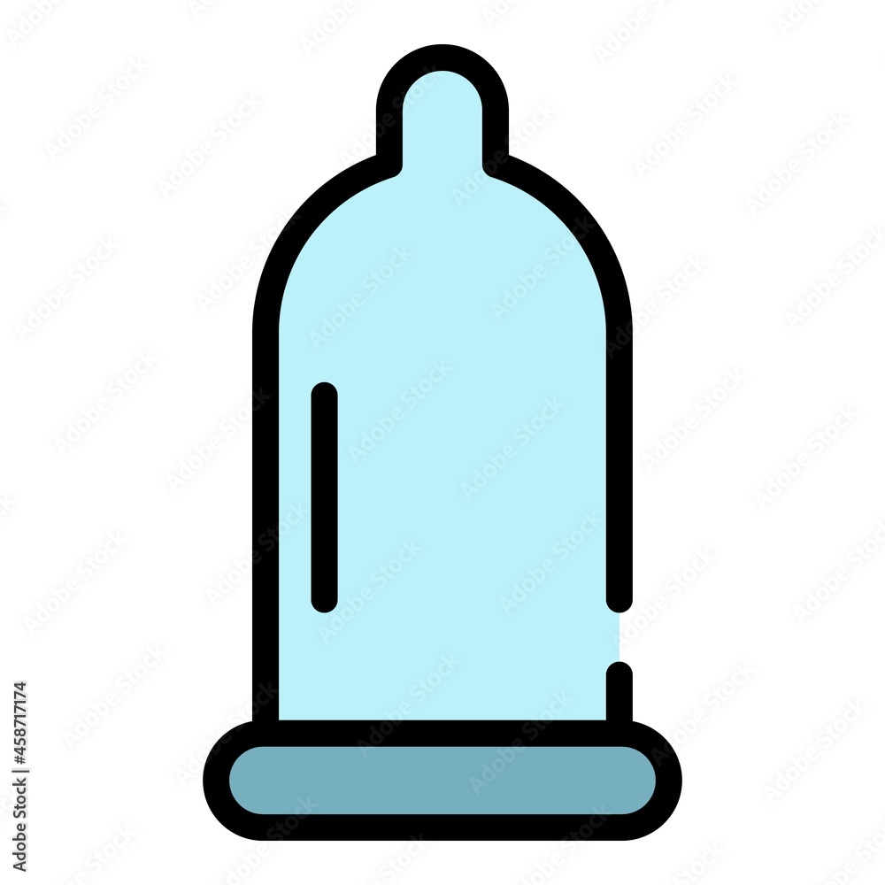 Obraz premium Sex addiction icon. Outline sex addiction vector icon color flat isolated