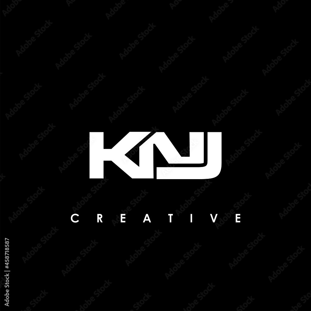 KNJ Letter Initial Logo Design Template Vector Illustration