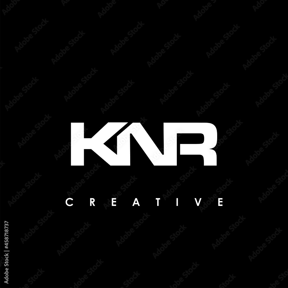 KNR Letter Initial Logo Design Template Vector Illustration