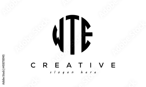 Letter WTE creative circle logo design vector photo