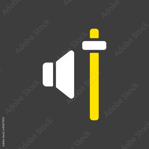 Audio volume slider control vector icon photo