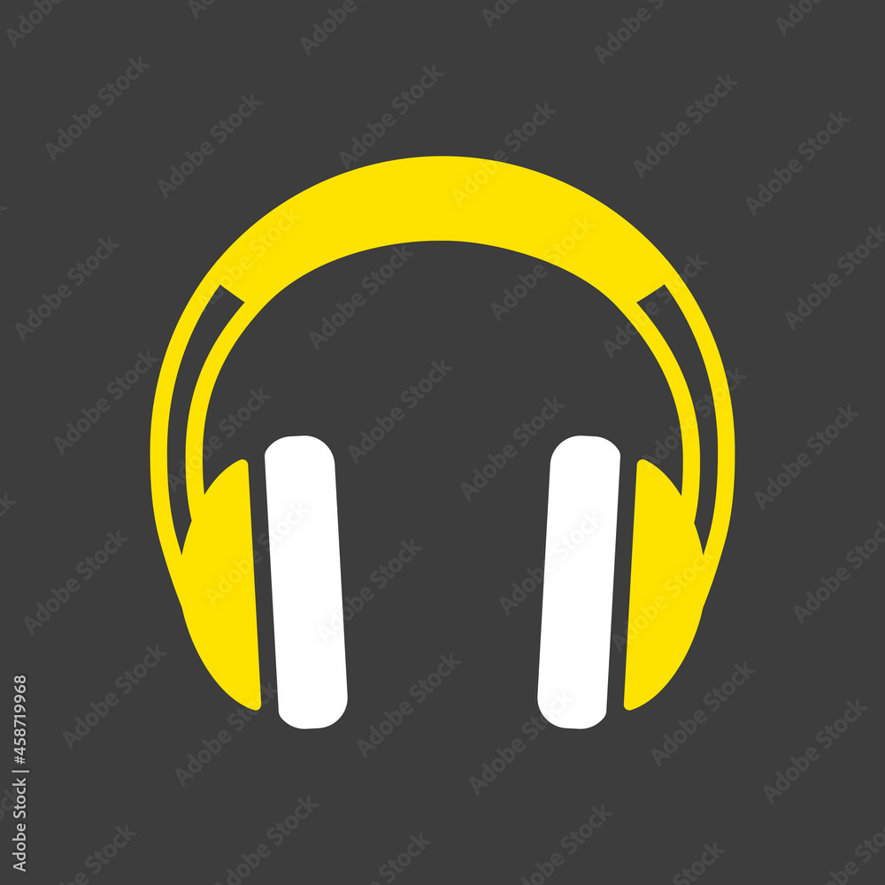 Headphones vector icon. Music sign Headphones vector icon. Music sign