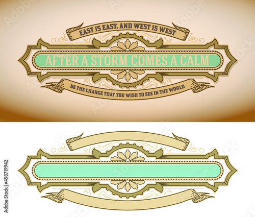 set of vintage labels