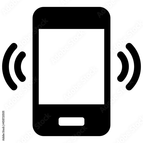 illustration vector icon of vibrate