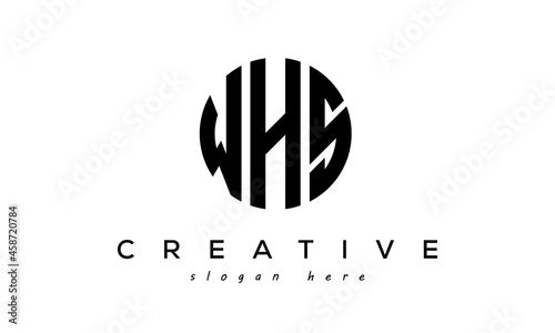 Letter WHS creative circle logo design vector