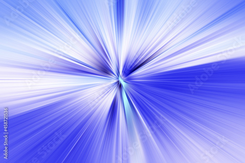 Abstract radial zoom blur surface in light lilac and white tones. Bright glowing lilac background with radial, radiating, converging lines.