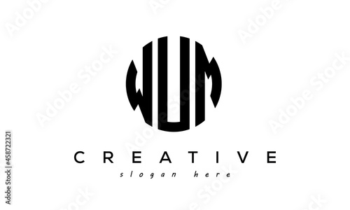 Letter WUM creative circle logo design vector	 photo