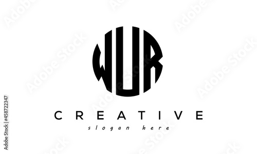 Letter WUR creative circle logo design vector	 photo