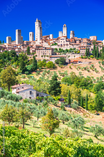Obraz na płótnie San Gimignano, Italy. Famous medieval town in Tuscany. w salonie