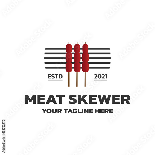 Meat Skewer Logo, Vintage Style.