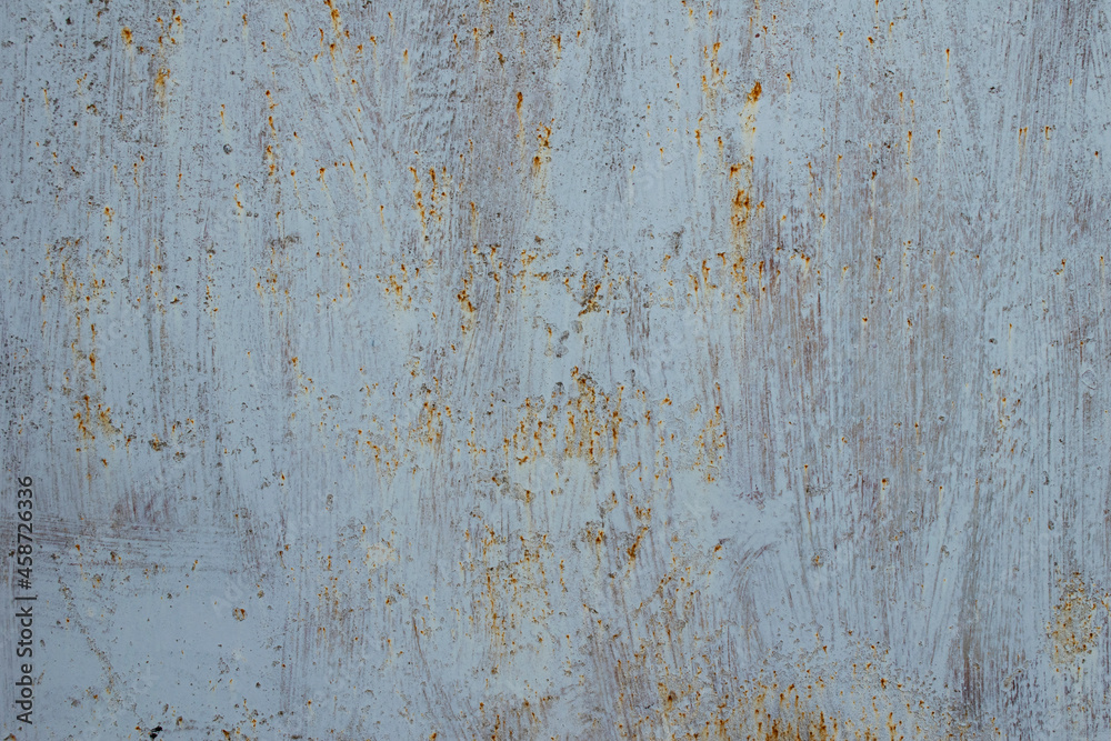 Background texture of old rusty blue sheet metal