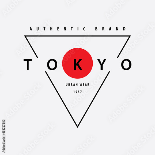 Vector illustration of letter graphic. TOKYO, perfect for designing t-shirts, shirts, hoodies etc.