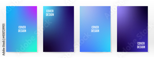 Minimal Poster. Pastel Soft. Blue Gradient Set.