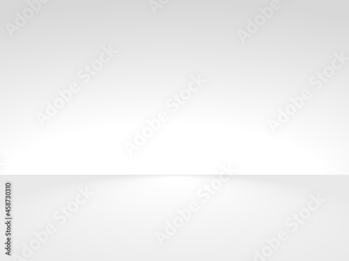 Grey studio empty background. Light template room place for advertising and displaying product. Vector illustration