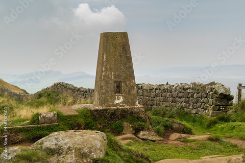 The trig point of Winshield Crag, the highest point on Hadrian's Walk