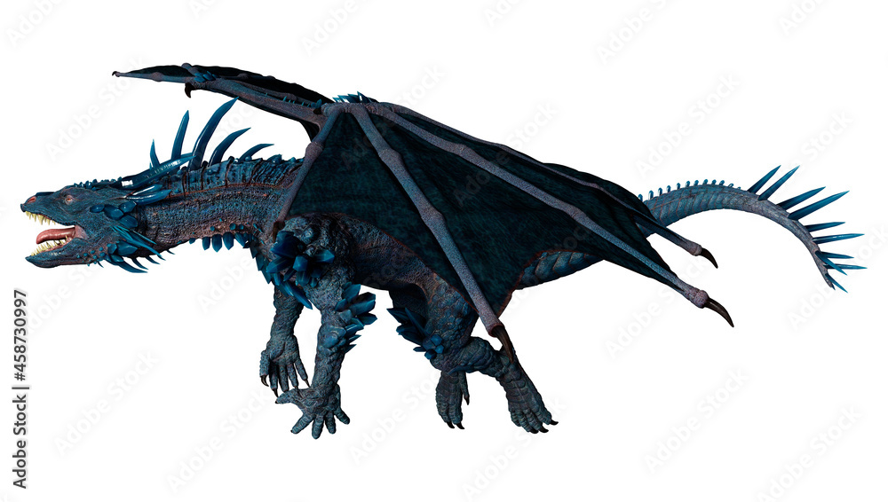3D Rendering Fairy Tale Dragon on White 3D Rendering Fairy Tale Dragon on White