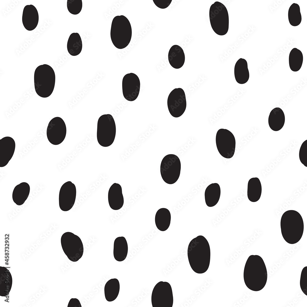 Hand drawn polka dot seamless pattern. Vector texture circle doodles. Hand drawn polka dot seamless pattern. Vector texture circle doodles.