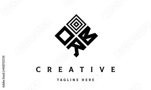 OBR rectangle three latter logo vector