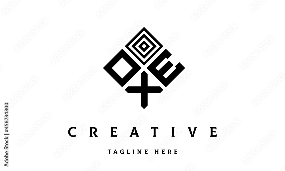 OEX rectangle three latter logo vector OEX rectangle three latter logo vector