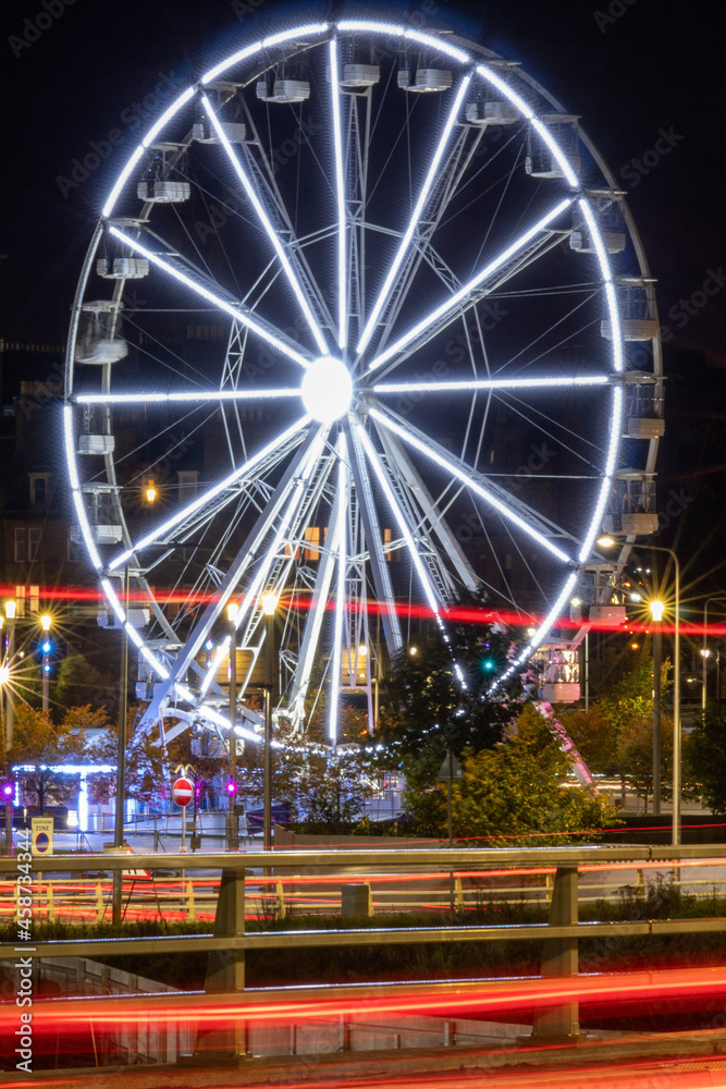 ferris wheel in the night ferris wheel in the night
