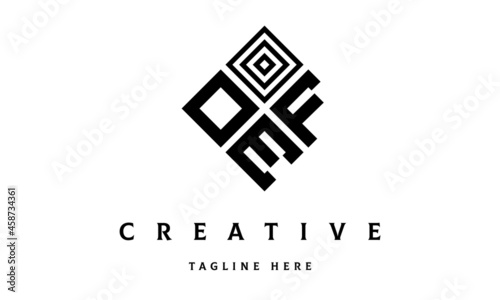 OFE rectangle three latter logo vector